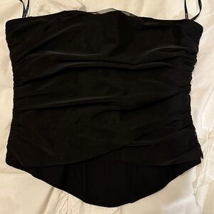 NWT White Fox Black Corset